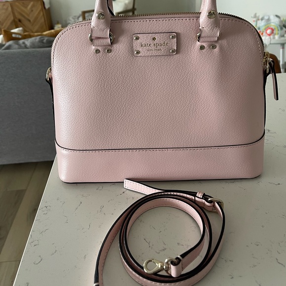 light pink leather Kate Spade purse LIKE NEW - Picture 5 of 5